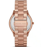 Michael Kors Slim Runway White Dial Rose Gold Steel Strap Watch For Women - MK3804 Authentic Buy Shop Now