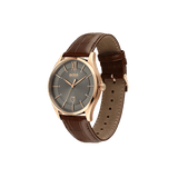 Hugo Boss Ambassador Grey Dial Brown Leather Strap Watch for Men - 1513387 Authentic Buy Shop Now