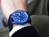 IWC Pilot’s Watch Automatic "Laureus Sport for Good" Edition Blue Dial Blue Nylon Strap Watch for Men - IW328101 Authentic Buy Shop Now