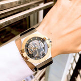 Maserati Potenza Automatic Skeleton Dial Black Leather Strap Watch For Men - R8821108011 Authentic Buy Shop Now