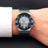 Maserati Potenza Automatic Skeleton Dial Blue Rubber Strap Watch For Men - R8821108035 Authentic Buy Shop Now