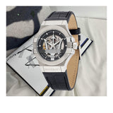Maserati Potenza Automatic Black Dial Black Leather Strap Watch For Men - R8821108038 Authentic Buy Shop Now