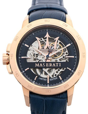 Maserati Automatic Blue Dial Blue Leather Strap Watch For Men - R8821119005 Authentic Buy Shop Now