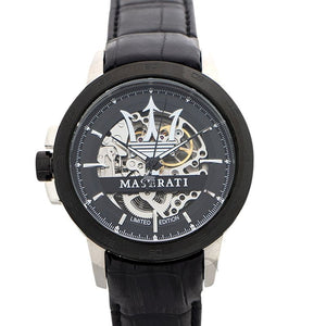 Maserati Automatic Black Dial Black Leather Strap Watch For Men - R8821119007 Authentic Buy Shop Now
