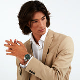 Maserati Competizione Chronograph Green Dial Two Tone Steel Strap Watch For Men - R8873600004 Authentic Buy Shop Now