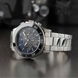 Maserati Competizione Chronograph Blue Dial Silver Steel Strap Watch For Men - R8873600009 Authentic Buy Shop Now