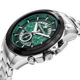 Maserati Traguardo Chronograph Green Dial Silver Steel Strap Watch For Men - R8873612060 Authentic Buy Shop Now