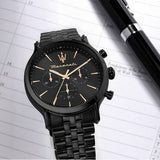 Maserati Epoca Chronograph Limited Edition Black Dial Black Steel Strap Watch For Men - R8873618020 Authentic Buy Shop Now