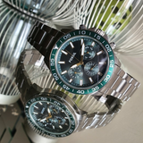 Fossil Bannon Chronograph Green Dial Silver Steel Strap Watch for Men - BQ2492 Authentic Buy Shop Now