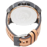 Diesel Mr. Daddy 2.0 Chronograph Grey Dial Brown Leather Strap Watch For Men - DZ7406 Authentic Buy Shop Now