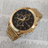 Guess Optic Multifunction Black Dial Gold Steel Strap Watch for Men - W0193G1 Authentic Buy Shop Now