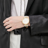 Michael Kors Parker Chronograph White Dial White Leather Strap Watch For Women - MK6916 Authentic Buy Shop Now