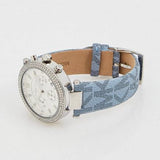 Michael Kors Parker Silver Dial Blue Leather Strap Watch For Women - MK6936 Authentic Buy Shop Now