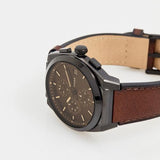 Fossil Everett Chronograph Black Dial Brown Leather Strap Watch for Men - FS5798 Authentic Buy Shop Now
