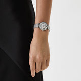 Emporio Armani Gianni T-Bar Quartz Mother of Pearl Dial Silver Mesh Bracelet Watch For Women - AR11319 Authentic Buy Shop Now
