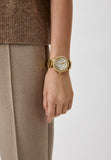 Michael Kors Camille Chronograph White Dial Gold Steel Strap Watch For Women - MK6994 Authentic Buy Shop Now