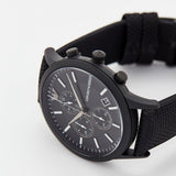 Emporio Armani Renato Chronograph Black Dial Black Nylon Strap Watch For Men - AR11457 Authentic Buy Shop Now
