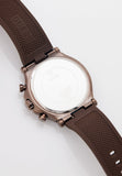 Guess Edge Chronograph Brown Dial Brown Leather Strap Watch For Men - GW0492G2 Authentic Buy Shop Now