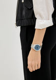Guess Glitter Burst Diamonds Blue Dial Silver Steel Strap Watch for Women - GW0405L1 Authentic Buy Shop Now