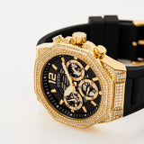 Guess Momentum Chronograph Diamonds Black Dial Black Silicone Strap Watch For Men - GW0518G2 Authentic Buy Shop Now