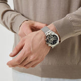 Guess Continental Quartz Black Dial Silver Mesh Strap Watch For Men - GW0582G1 Authentic Buy Shop Now