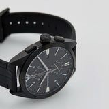 Emporio Armani Claudio Chronograph Black Dial Black Leather Strap Watch For Men - AR11483 Authentic Buy Shop Now