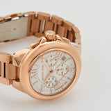 Michael Kors Camille Chronograph White Dial Rose Gold Steel Strap Watch For Women - MK7271 Authentic Buy Shop Now