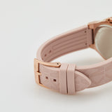 Michael Kors Mini Lennox Three-Hand Rose Gold Dial Pink Silicone Strap Watch For Women - MK7282 Authentic Buy Shop Now