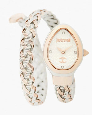 Just Cavalli Novara Silver Dial Two Tone Steel Strap Watch for Women - JC1L264M0075 Authentic Buy Shop Now