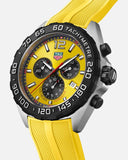 Tag Heuer Formula 1 Chronograph Yellow Dial Yellow Rubber Strap Watch for Men - CAZ101AM.FT8054 Authentic Buy Shop Now