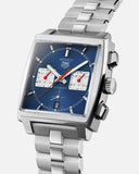 Tag Heuer Monaco Automatic Chronograph Blue Dial Silver Steel Strap Watch for Men - CBL2111.BA0644 Authentic Buy Shop Now