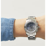 Guess Confetti Diamonds Blue Dial Silver Steel Strap Watch for Women - W0774L6 Authentic Buy Shop Now