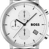 Hugo Boss Skymaster White Dial Silver Mesh Bracelet Watch for Men - 1513933 Authentic Buy Shop Now