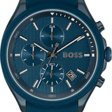 Hugo Boss Velocity Chronograph Blue Dial Blue Rubber Strap Watch For Men - 1514061 Authentic Buy Shop Now