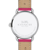 Coach Delancey White Dial Pink Leather Strap Watch for Women - 14502717 Authentic Buy Shop Now