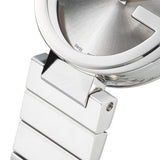 Gucci G Interlocking Silver Dial Silver Steel Strap Watch For Women - YA133503 Authentic Buy Shop Now