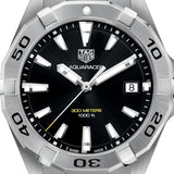 Tag Heuer Aquaracer Black Dial Silver Steel Strap Watch for Men - WBD1110.BA0928 Authentic Buy Shop Now