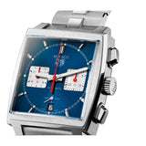 Tag Heuer Monaco Automatic Chronograph Blue Dial Silver Steel Strap Watch for Men - CBL2111.BA0644 Authentic Buy Shop Now
