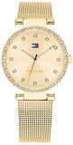 Tommy Hilfiger Lynn Quartz Gold Dial Gold Mesh Bracelet Watch For Women - 1781864 Authentic Buy Shop Now