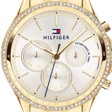 Tommy Hilfiger Ari Multifunction Diamonds Silver Dial Gold Steel Strap Watch for Women - 1781977 Authentic Buy Shop Now