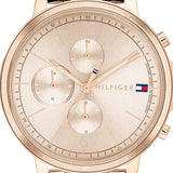 Tommy Hilfiger Madison Chronograph Quartz Rose Gold Dial Rose Gold Steel Strap Watch For Women - 1782190 Authentic Buy Shop Now