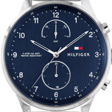 Tommy Hilfiger Chase Multifunction Blue Dial Silver Steel Strap Watch for Men - 1791575 Authentic Buy Shop Now