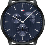 Tommy Hilfiger Brad Quartz Blue Dial Black Mesh Bracelet Watch For Men - 1710392 Authentic Buy Shop Now