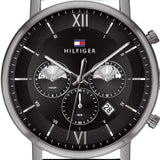 Tommy Hilfiger Evan Black Dial Black Leather Strap Watch for Men - 1710395 Authentic Buy Shop Now