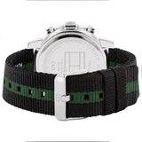 Tommy Hilfiger Troy Chronograph Green Dial Two Tone Nylon Strap Watch For Men - 1792107 Authentic Buy Shop Now