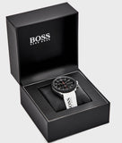 Hugo Boss Velocity Black Dial White Rubber Strap Watch for Men - 1513718 Authentic Buy Shop Now