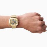 Fossil Retro Digital Gold Dial Gold Steel Strap Watch for Men - FS5843 Authentic Buy Shop Now