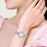 Swarovski Crystal Flower Silver Dial Silver Steel Strap Watch for Women - 5547622 Authentic Buy Shop Now