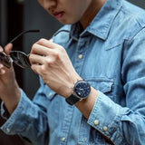 Emporio Armani Aviator Blue Dial Blue Leather Strap Watch For Men - AR11105 Authentic Buy Shop Now
