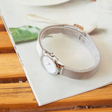 Calvin Klein Minimal White Dial Silver Mesh Bracelet Watch for Women - K3M2312Y Authentic Buy Shop Now
